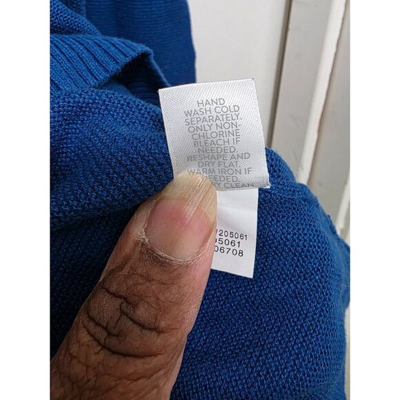 J. Jill Women's Blue Long-Sleeve Boat Neck Pullover Sweater Size L - Picture 7 of 7